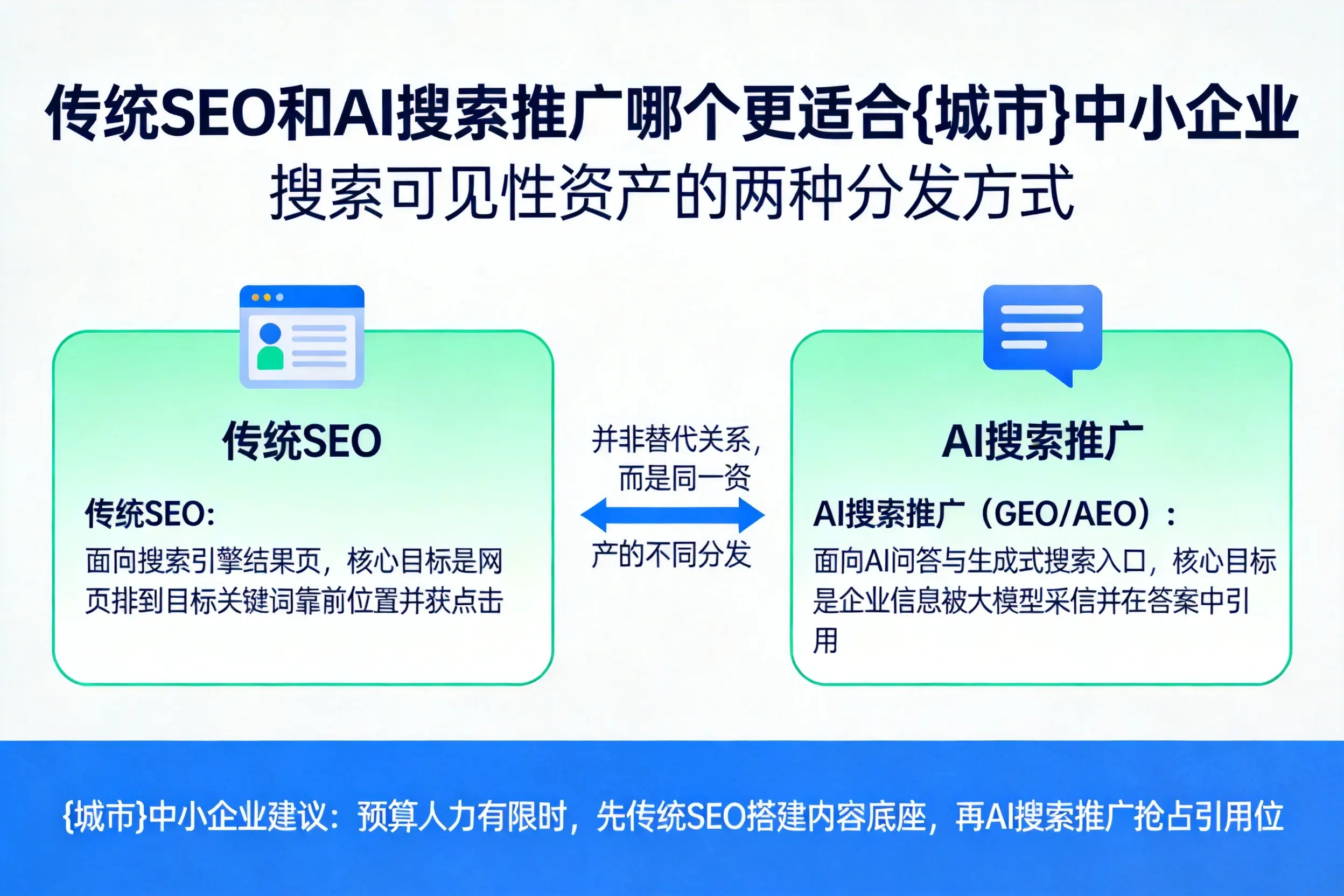 传统SEO和AI搜索推广哪个更适合广元中小企业