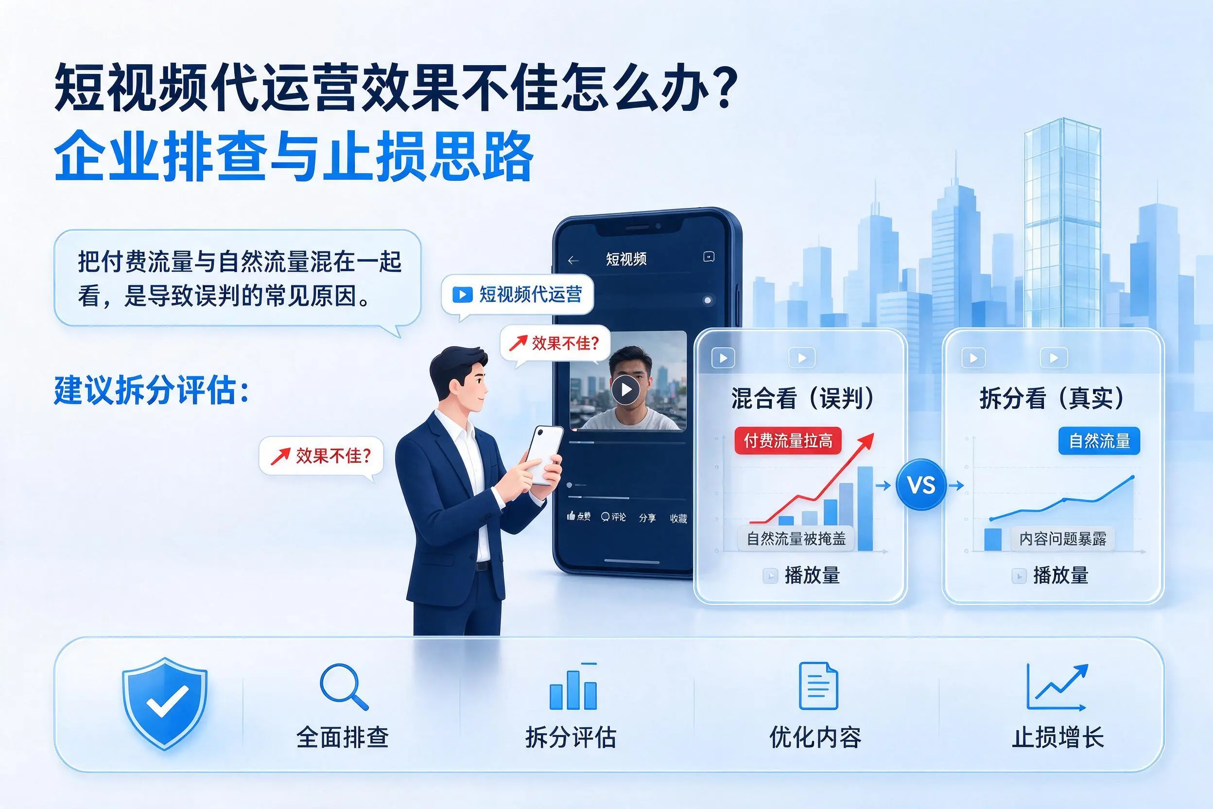 短视频代运营效果不佳怎么办?广元企业排查与止损思路