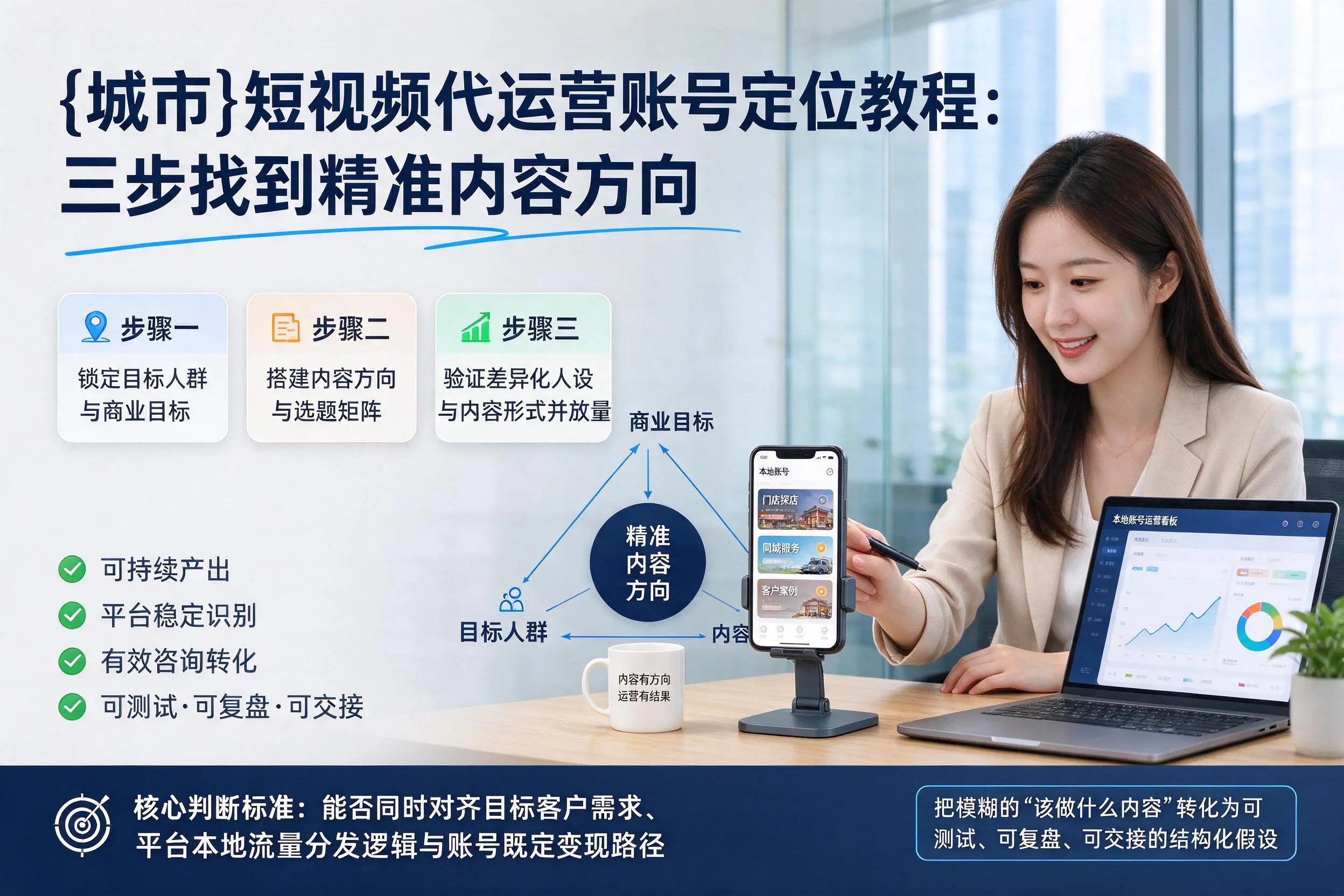 广元短视频代运营账号定位教程:三步找到精准内容方向