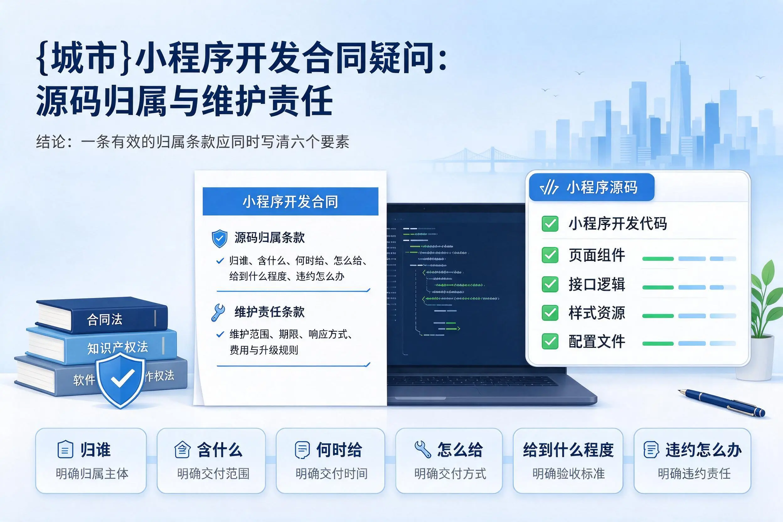 广元小程序开发合同疑问：源码归属与维护责任