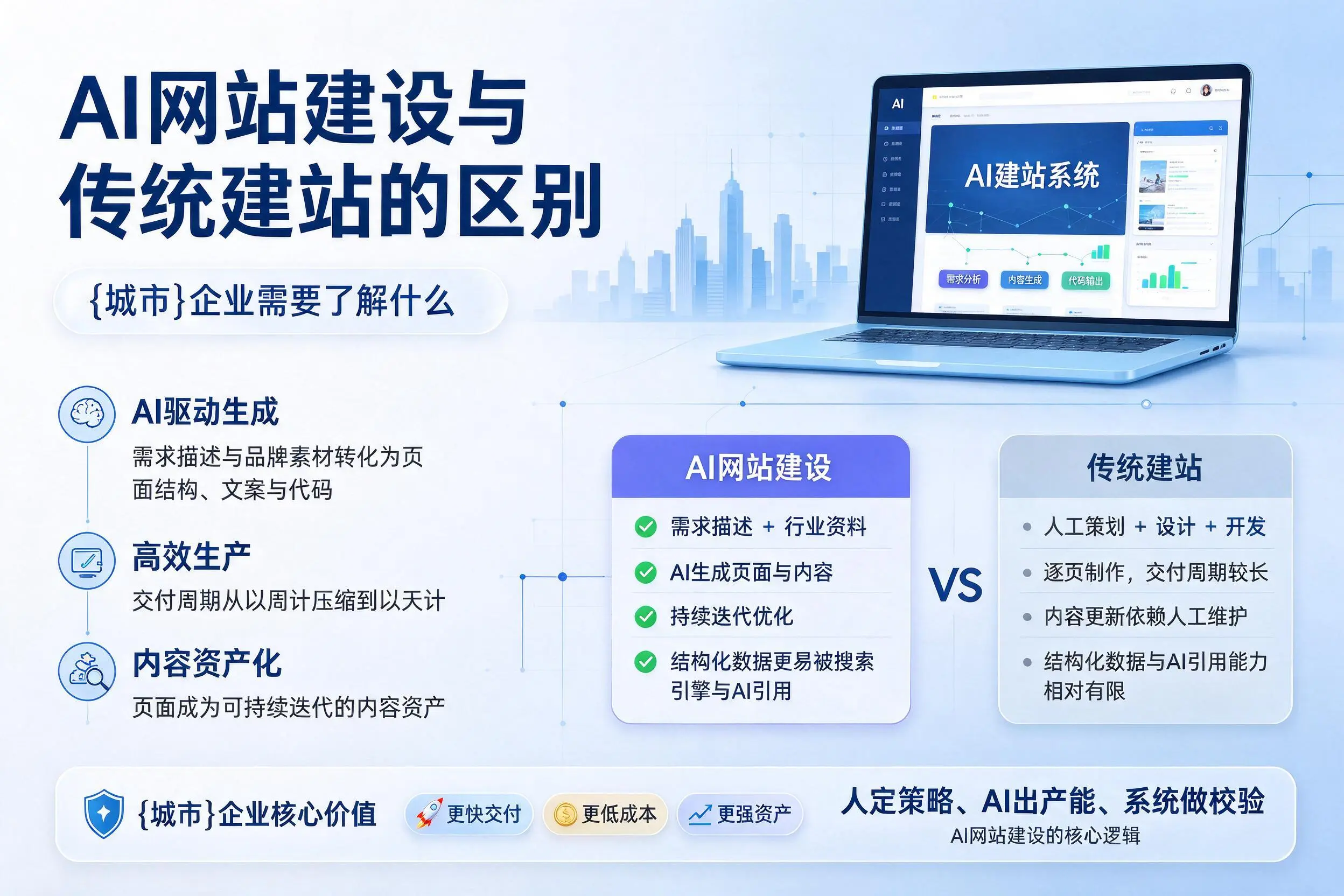AI网站建设与传统建站的区别,广元企业需要了解什么