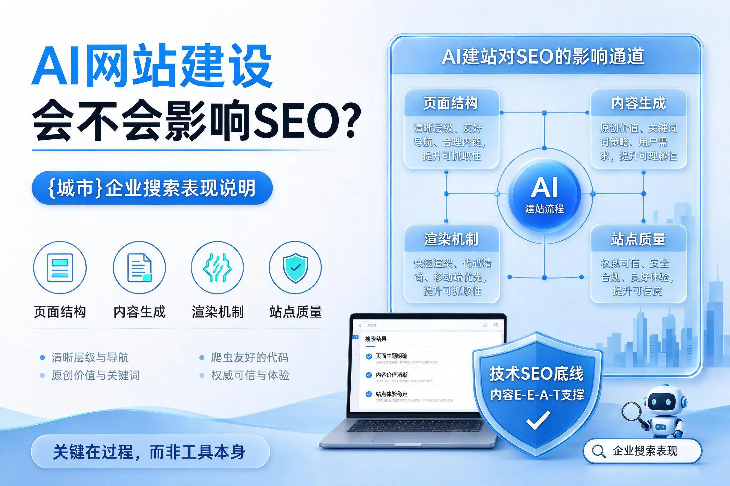 AI网站建设会不会影响SEO？广元企业搜索表现说明