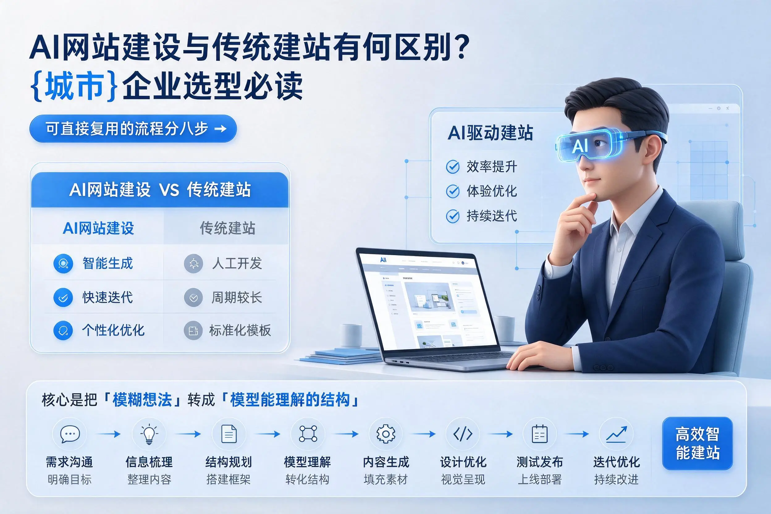 AI网站建设与传统建站有何区别？广元企业选型必读