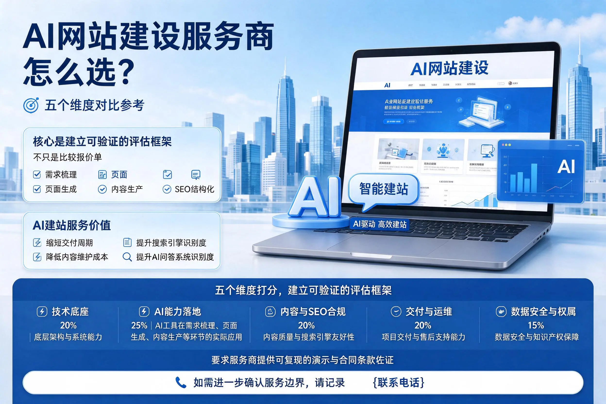 广元AI网站建设服务商怎么选?五个维度对比参考