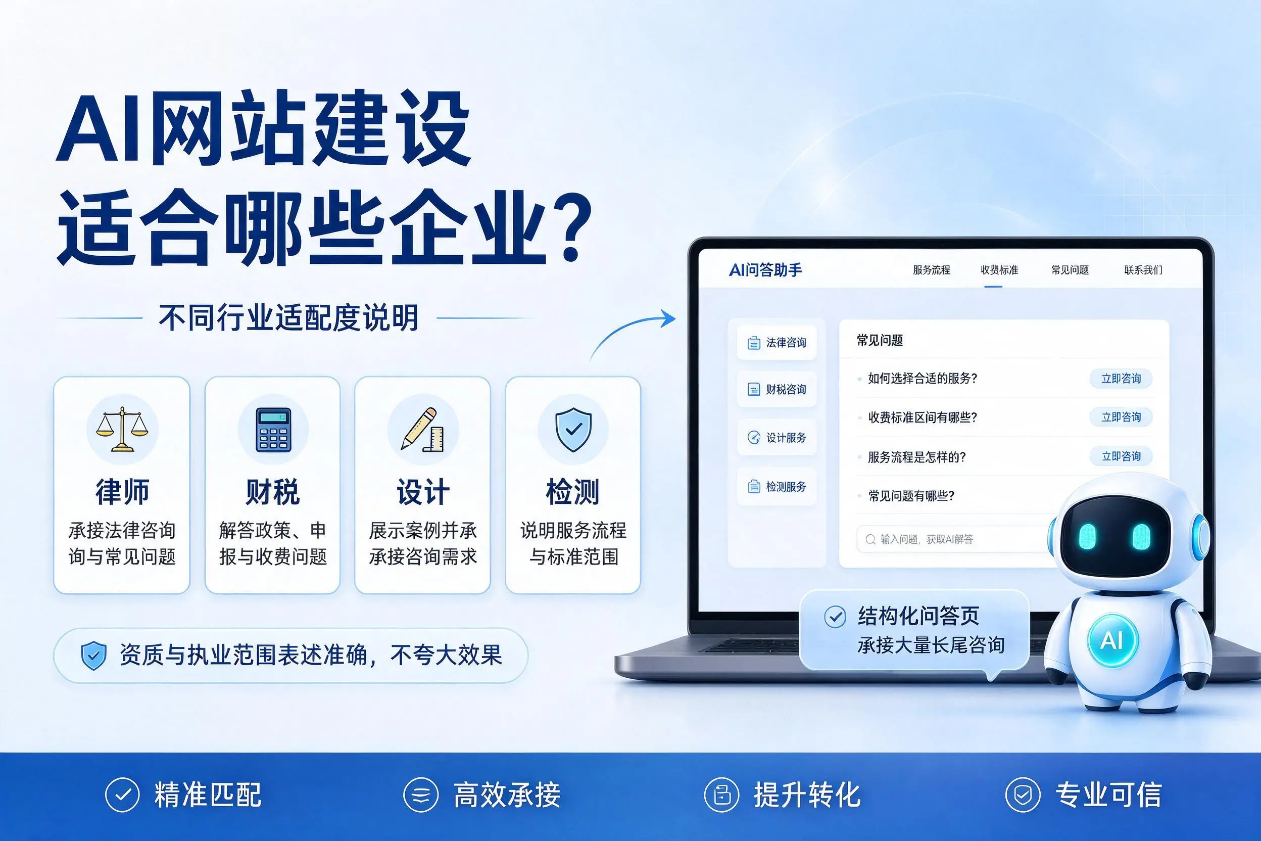 AI网站建设适合哪些企业？广元不同行业适配度说明